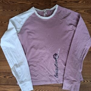 Powder Room Pink and White Long Sleeve Shirt